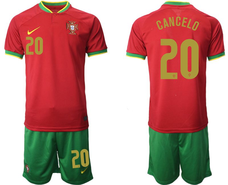 Men 2022 World Cup National Team Portugal home red 20 Soccer Jersey